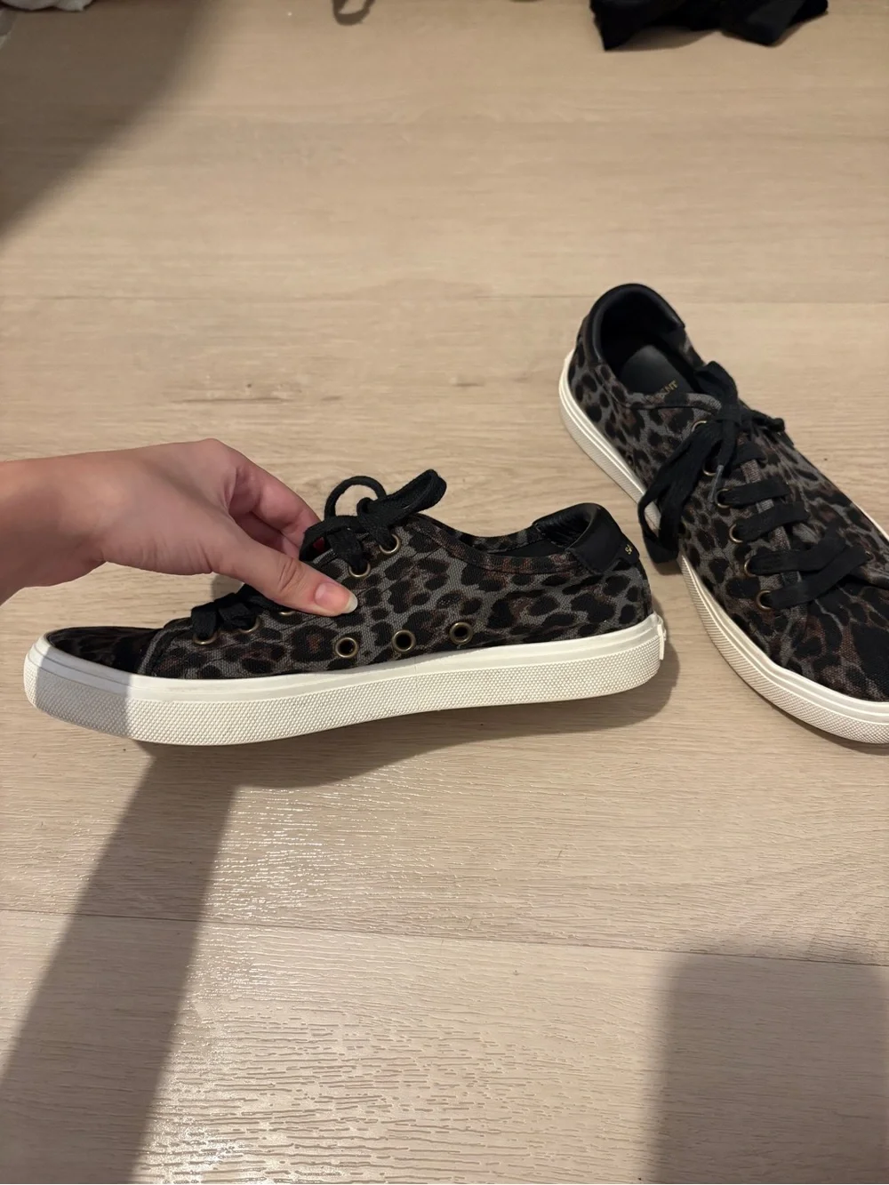 Leopard animal Print saint laurent Sneakers - Black & Brown